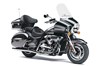 Three-quarter front angle of a motorcycle staged in a white studio background.