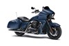 Three-quarter front angle of a motorcycle staged in a white studio background.