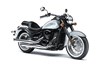 Three-quarter front angle of a motorcycle staged in a white studio background.