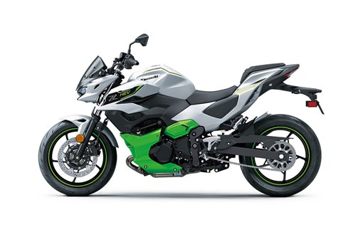 Side angle of a motorcycle staged in a white studio background. opens in a new window