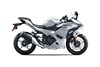 Profile angle of a motorcycle staged in a white studio background.