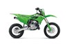 Profile angle of a motorcycle staged in a white studio background.