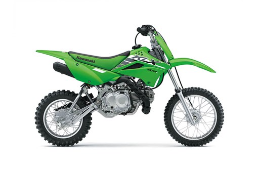 Profile angle of a green motorcycle staged in a white studio background. opens in a new window