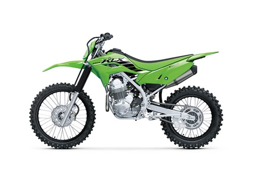  Profile angle of a green motorcycle staged in a white studio background. opens in a new window
