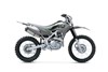  Profile angle of a grey motorcycle staged in a white studio background.