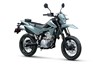Three-quarter front angle of a motorcycle staged in a white studio background.