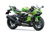 Three-quarter front angle of a motorcycle staged in a white studio background.