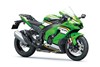 Three-quarter front angle of a motorcycle staged in a white studio background.