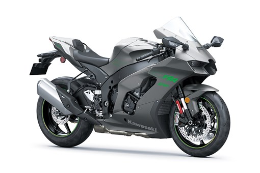 Three-quarter front angle of a motorcycle staged in a white studio background. opens in a new window