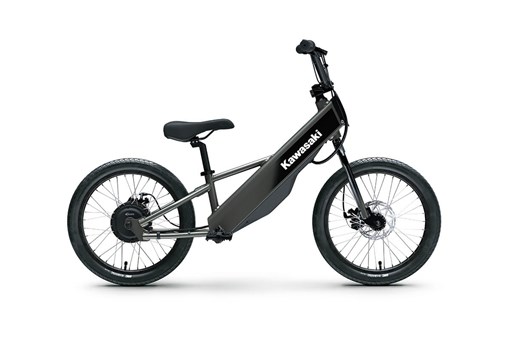 Side angle of a black electric balance bike staged in a white studio background. opens in a new window