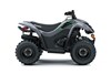 Profile angle of a gray ATV staged in a white studio background.