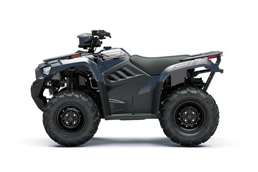 Profile angle of a gray ATV staged in a white studio background. opens in a new window