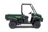 Profile angle of a green side x side staged in a white studio background.