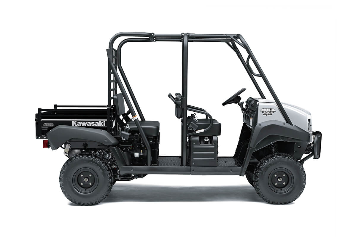 Profile angle of a side x side staged in a white studio background.