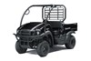 Three-quarter front angle of a black side x side staged in a white studio background.