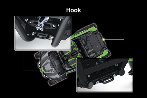Graphic treatment of a side x side tow hook. opens in a new window