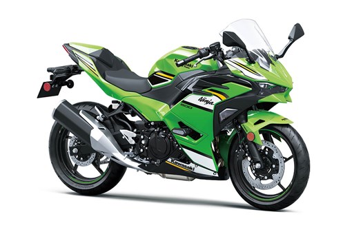 Three-quarter front angle of a motorcycle staged in a white studio background. opens in a new window