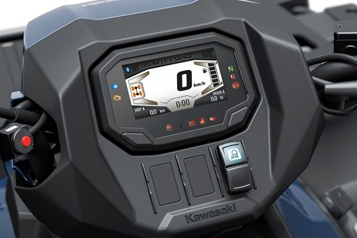 Closeup view of the instrument panel of an ATV. opens in a new window