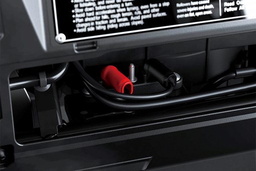 Closeup view of the wiring in a side x side staged in a white studio background. opens in a new window