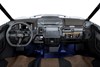 Front angle of the dashboard of a side x side staged in a white studio background.