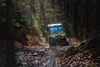 Front view of a person driving a side x side off-road.