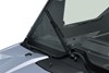 Close-up view of the windshield wiper of a side x side staged in a white studio background.