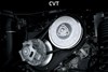 Mechanical view of a continuously variable transmission (CVT) of a side x side.