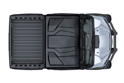 Top-down view of a side x side staged in a white studio background. opens in a new window