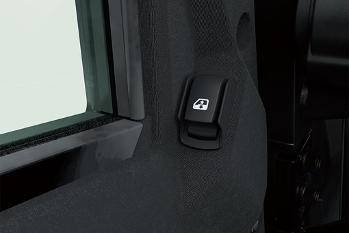 Detail view of interior power window control switch of a side x side. opens in a new window