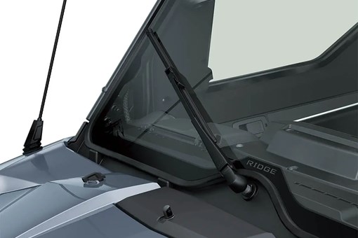 Front view close-up of a windshield wiper of a side x side. opens in a new window