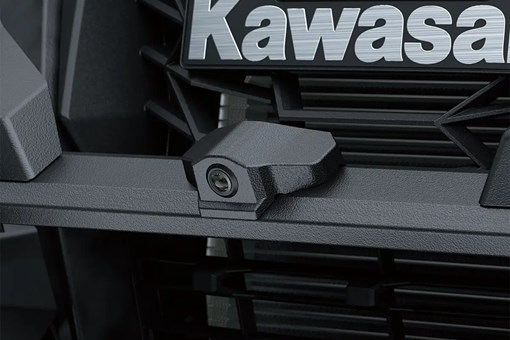 Detail view of the front bumper camera of a side x side. opens in a new window