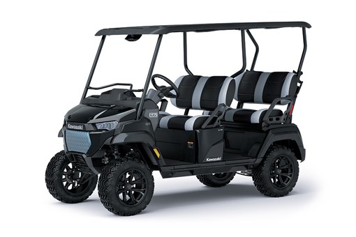 Three-quarter front angle of a Neighborhood Activity Vehicle staged in a white studio background. opens in a new window