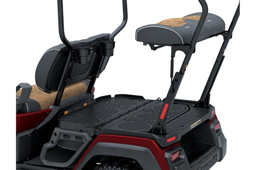 Profile view of the rear seating of a Neighborhood Activity Vehicle. opens in a new window