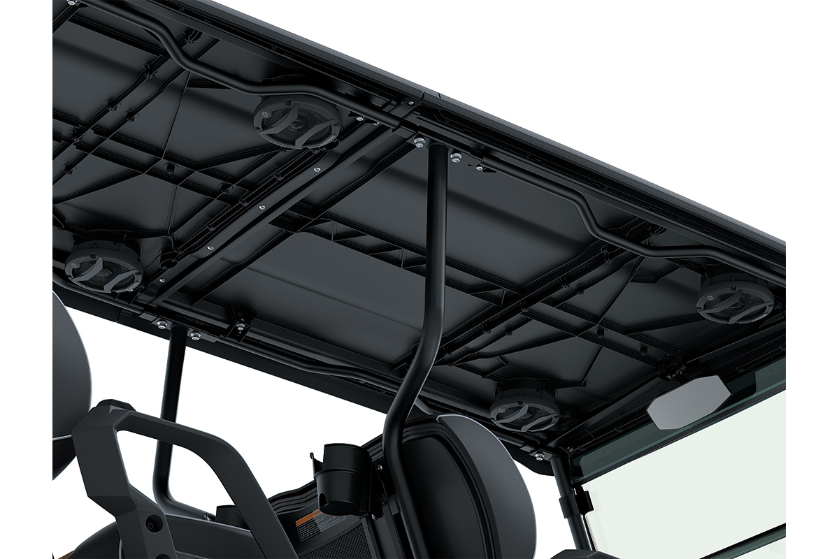 Three-quarter rear angle of the ceiling of a Neighborhood Activity Vehicle.