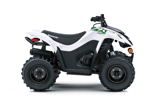 Side angle of a white ATV staged in a white studio background. opens in a new window