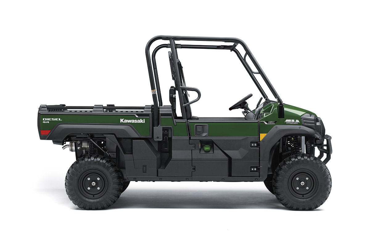 Profile angle of a side x side staged in a white studio background.