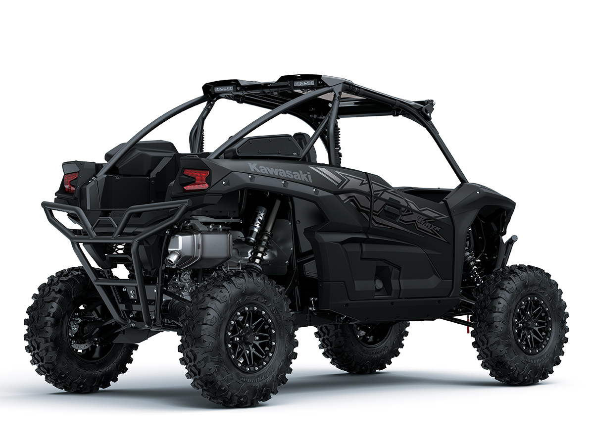 Three-quarter rear angle of a side x side staged in a white studio background.