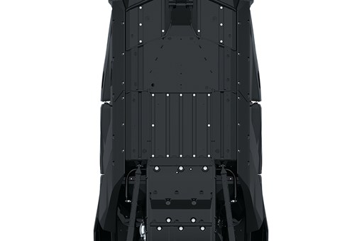 Bottom view of a side x side staged in a white studio background. opens in a new window