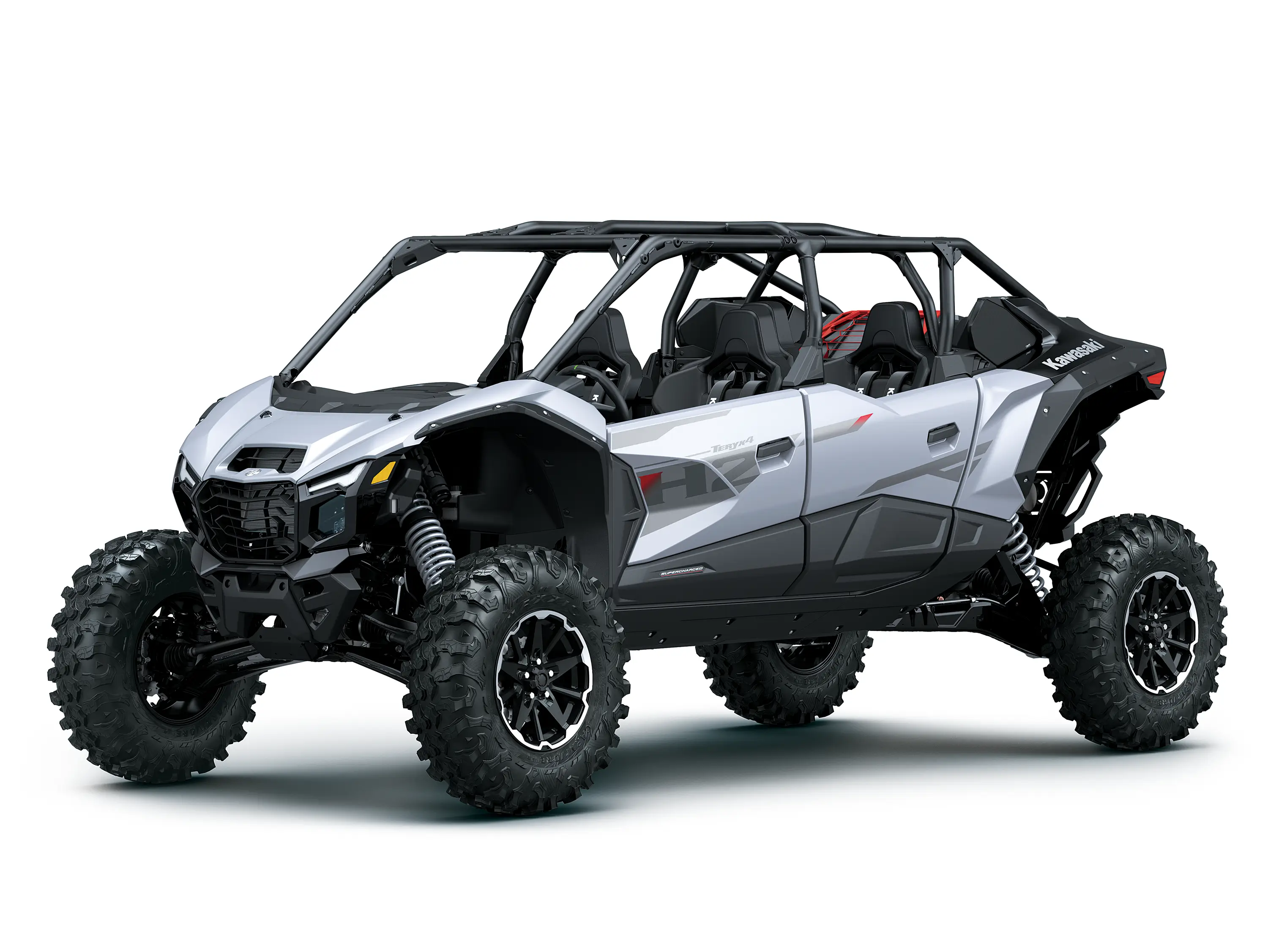 Three-quarter front angle of a white side x side staged in a white studio background.