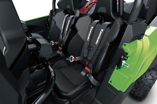 Front seats in a side x side in a white studio background. opens in a new window