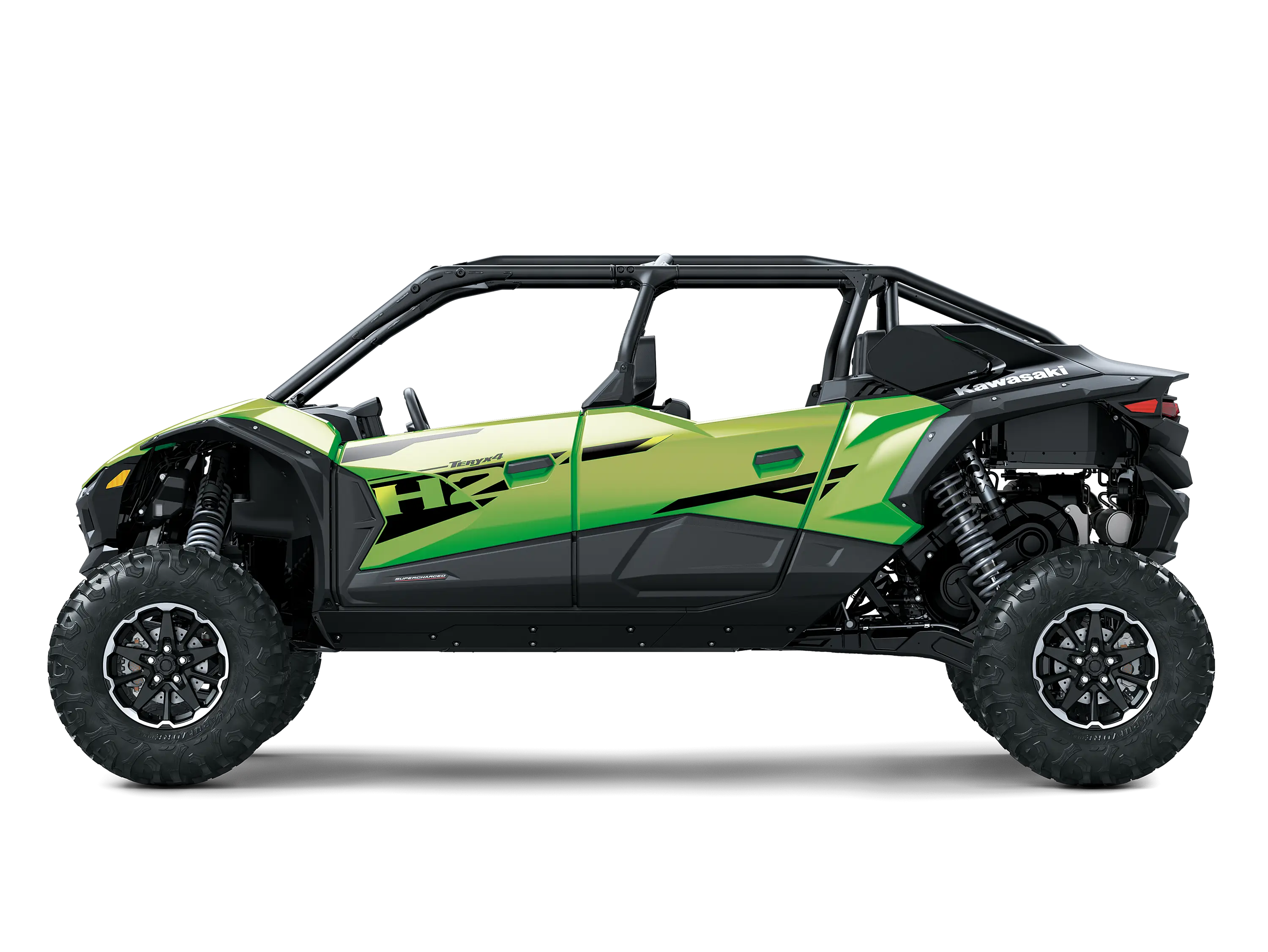 Profile angle of a side x side staged in a white studio background.