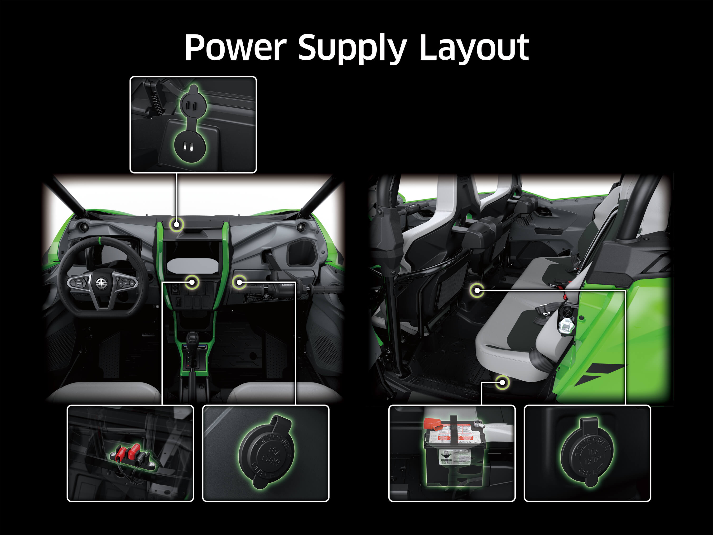 Graphic treatment of a side x side power supply layout.