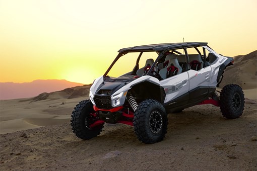 Three-quarter front angle of a side x side staged in a desert. opens in a new window