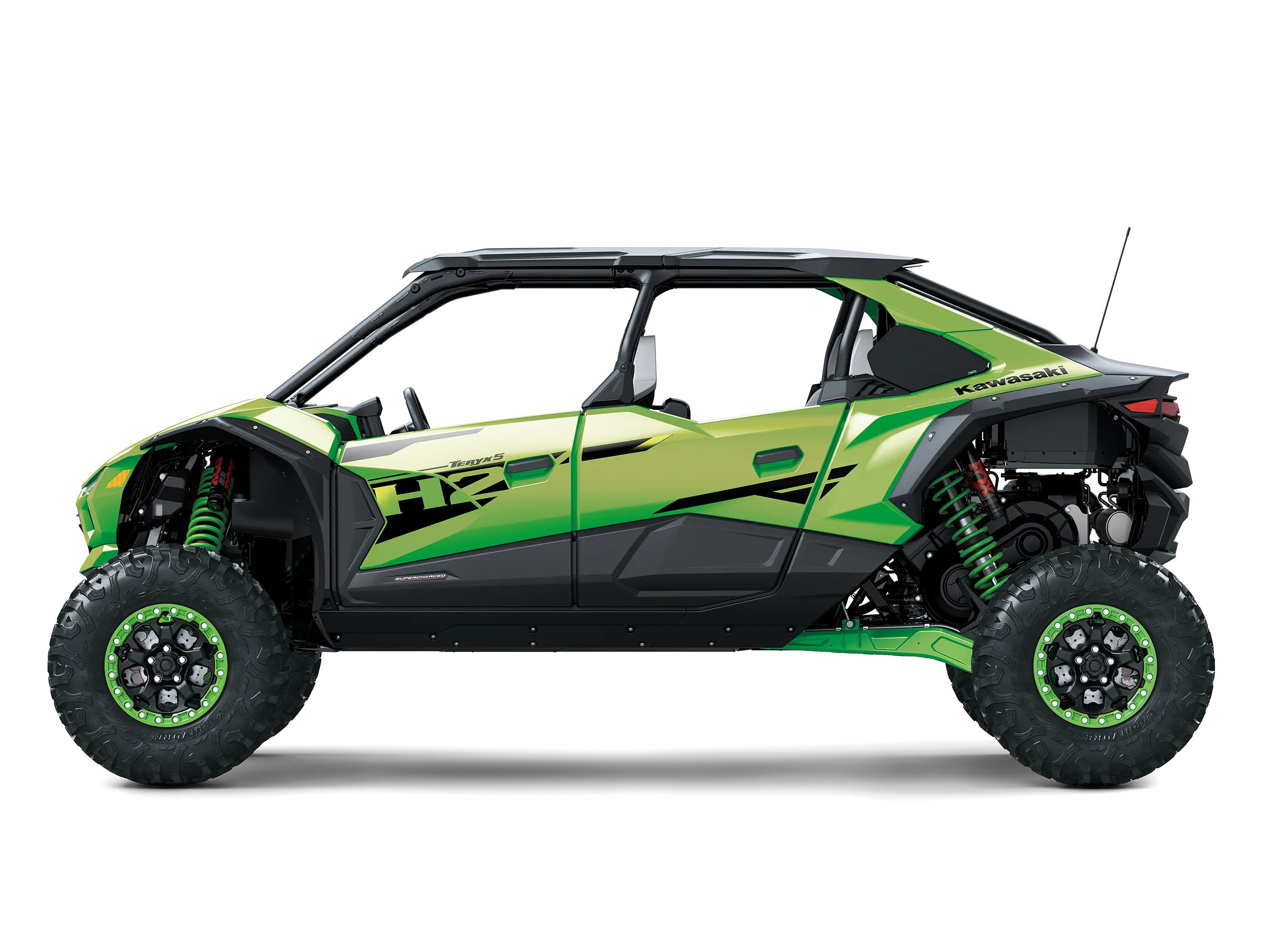 Side angle of a side x side staged in a white studio background.