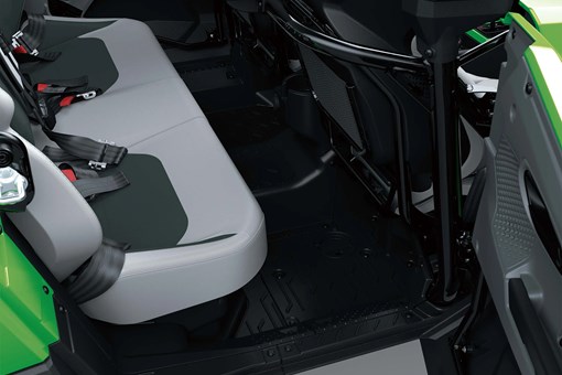 Overhead angle of rear seats in a side x side in a white studio background. opens in a new window