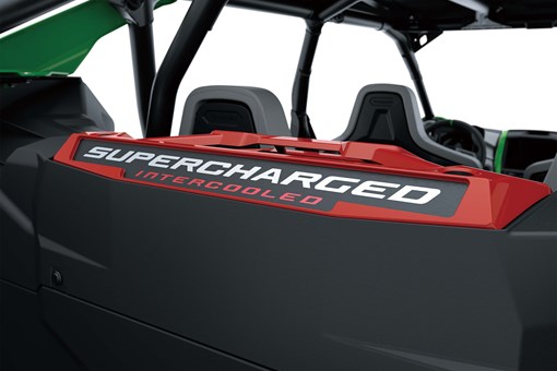 Close-up of Supercharged lettering on a side x side in a white studio background. opens in a new window