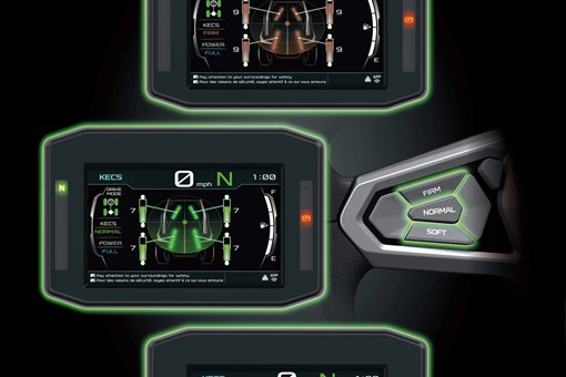 Graphic treatment of a side x side infotainment KECS operation. opens in a new window