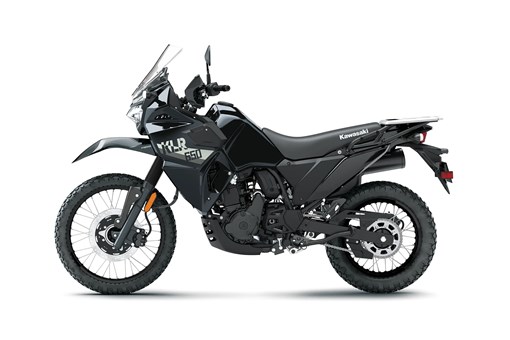 Profile angle of a motorcycle staged in a white studio background. opens in a new window