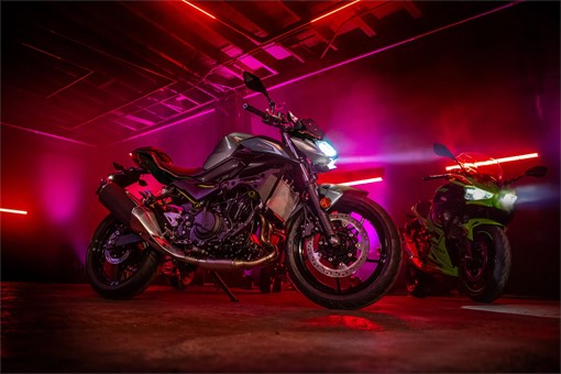 Side angle of a motorcycle parked. opens in a new window