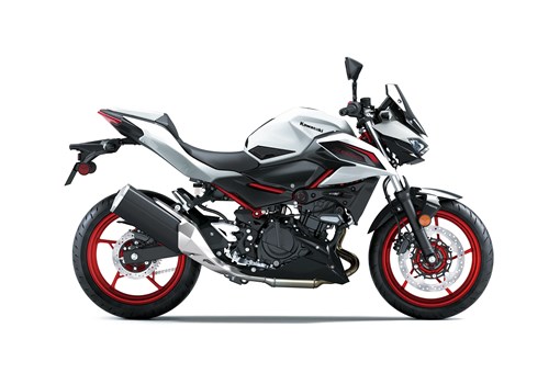 Side angle of a motorcycle staged in a white studio background. opens in a new window